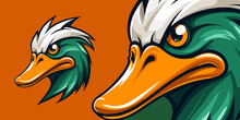 Wild Duck Logo Mascot: Striking Vector Illustration For Sport And E-Sport Teams