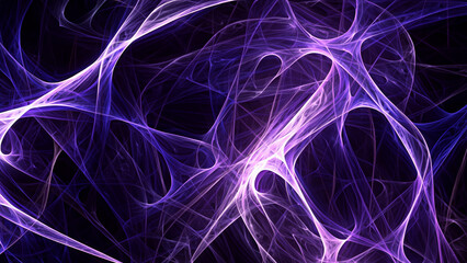 Wall Mural - abstract electrifying lines, smoky fractal pattern, digital illustration art work of rendering chaot