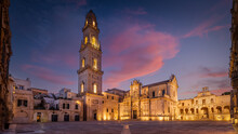 Duomo Square With The Cathedral Of St. Mary Assumption (Santa Maria Assunta), The Bell Tower And The Archbishop's Palace, Lecce, Italy