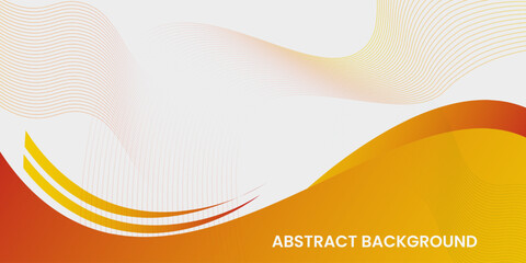 Banner background design with geometric fluid and liquid shape and gradient color and with wavy lines elements