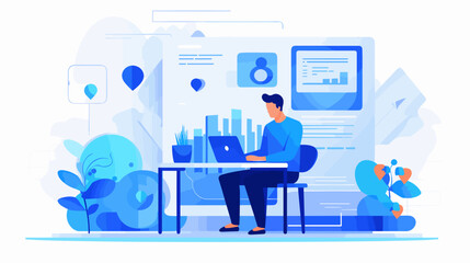 Innovative Web Development: A Vector Illustration Concept for Website Design and SEO