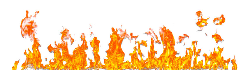 Aufkleber - Fire flame on transparent background isolated png..