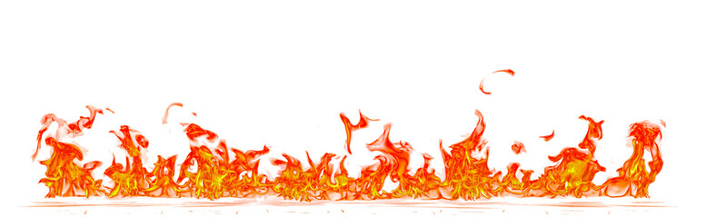 Wall Mural - Fire flame on transparent background isolated png..