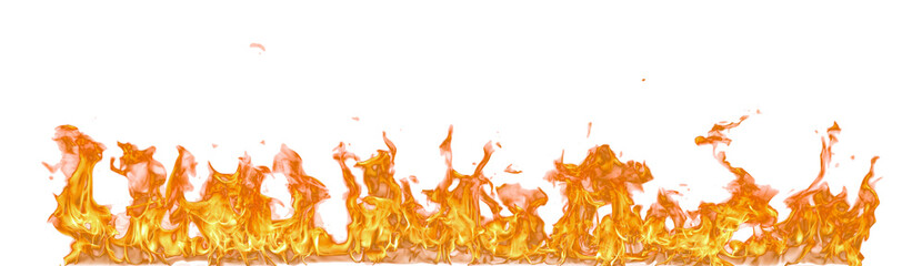 Poster - Fire flame on transparent background isolated png..