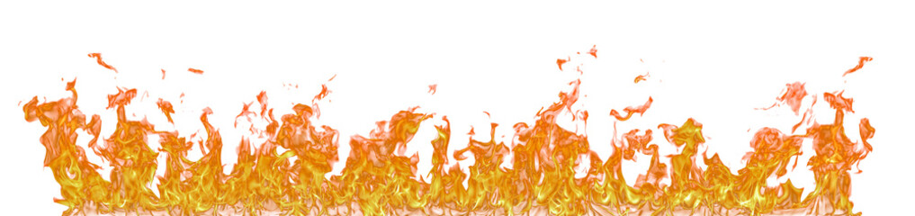 Poster - Fire flame on transparent background isolated png..
