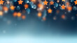 © GT77 - Festive abstract christmas background in blue orange gradient with soft bokeh lights and sharp stars, creating banner with warm, celebratory atmosphere of holiday or party, joyful celebration backdrop