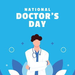 Poster - Doctor Day Flat Illustration event