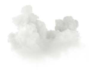 Wall Mural - White smooth clouds realistic meteorology isolate backgrounds 3d illustrations png