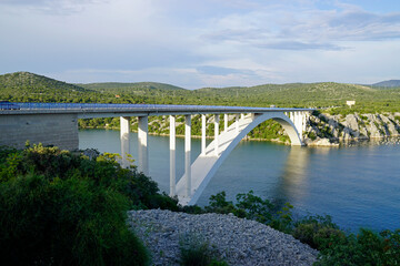 view over krka river near sibenik