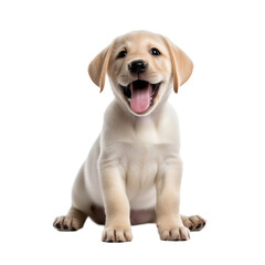 Poster - golden retriever puppy isolated on transparent background