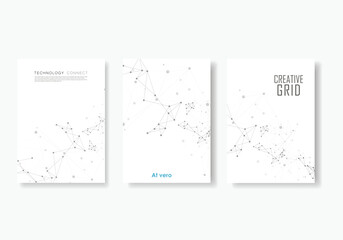 Poster - Abstract cover composition. Brochure template design. Polygonal background. Vector texture