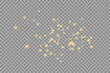 © Chudik - Vector sparkle dust png magical light effect falling star trail. Pixie glitter.