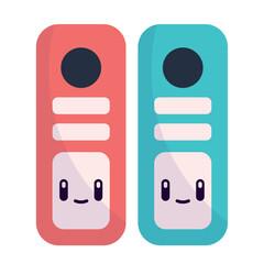 Sticker - Isolated cute pair of office folders icon Vector illustration