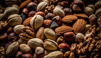 Canvas Print - seeds and nuts, ingredients of a good diet generated by AI