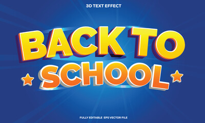 back to school editable text style effect design template