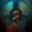a curvaceous goddess of death ripping the soul out of themself full body devine ethereal creepy horror ornate accents volumetric lighting glowing menacing beautiful tendrals thousands of fractals 