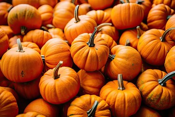 full frame image of pumpkins in a pumpkin patch