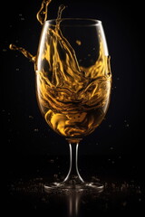 Wall Mural - golden color liquid in transparent glass