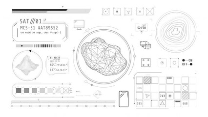 Wall Mural - dynamic animation on the theme of the search and study of rocks.