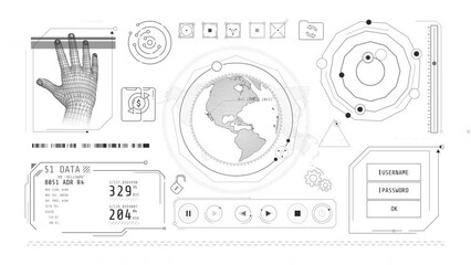 Wall Mural - Dynamic animation on the theme of protection of online transactions.