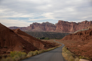 Wall Mural - Scenic Road View through Capital Reef National Park in Utah