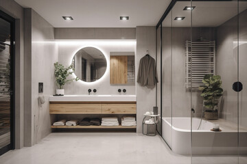 Wall Mural - Modern bathroom with washing machine