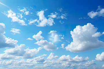 Wall Mural - Blue sky and white clouds background