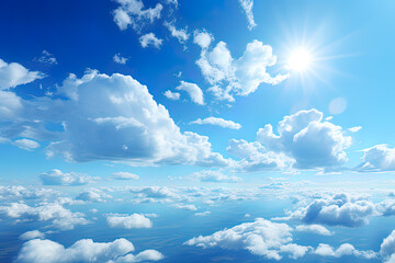 blue sky and white clouds background