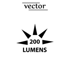 Wall Mural - lumen icon flat illustration design on white background..eps