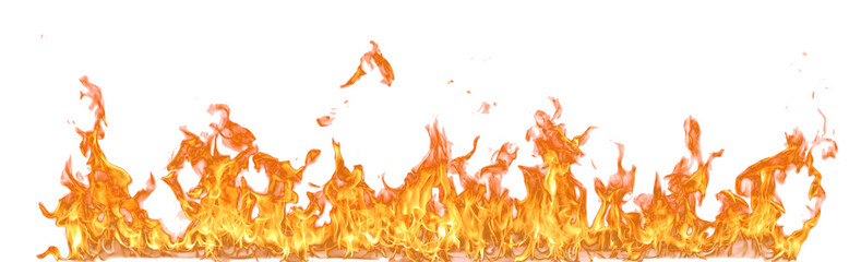 Wall Mural - Fire flame on transparent background isolated png..