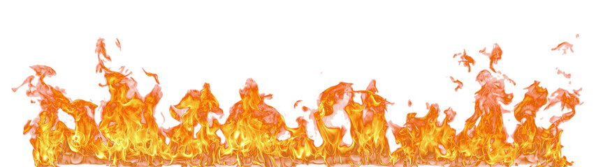 Wall Mural - Fire flame on transparent background isolated png..