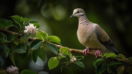 Sticker - the spotted dove is a small dove and has a rather long tail