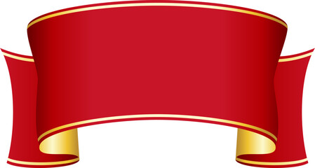 Wall Mural - red ribbon banner design material