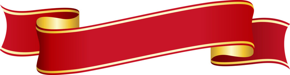 Wall Mural - red ribbon banner design material
