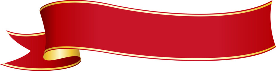 Wall Mural - red ribbon banner design material