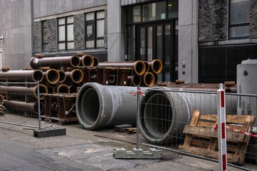 Canvas Print - Pipes ready to be installed