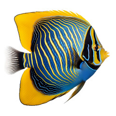 Wall Mural - Angelfish on transparent png background