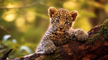 Leopard Resting On The Tree