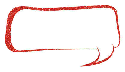Wall Mural - Red Speech bubble glitter on transparent background.Speech balloon. chat bubble icon. Design for decorating,background, wallpaper, illustration	
