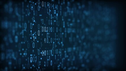 Binary Digital data on computer screen