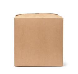 Wall Mural - Front view of blank brown paper gift box