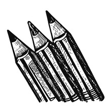 Pencils Vector Sketch