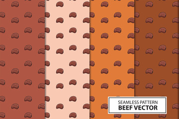 smoked beef pattern vector isolated in soft color suitable for paper, food wrapping food industry, restaurant