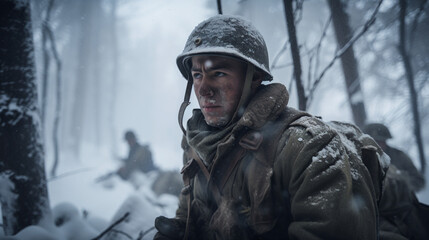 Portrait of second world war soldier