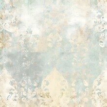 Lightly Distressed Wallpaper Background, Shabby Chic Vintage Damask Overlay, Soft Aged Effect Background
