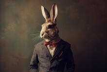 Rabbit With A Suit And Bow