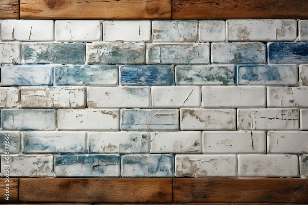 Texture Tile Rectangular Subway Tiles: Timeless rectangular tiles arranged in a brick-like ...