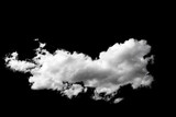 Fototapeta Niebo - white fluffy clouds isolated on a black background, clipart