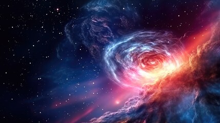 Wall Mural - cosmos telescope space photo of the supernova galaxy and stars background generative ai illustration