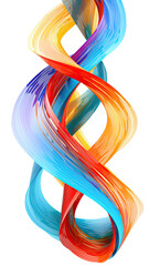 Wall Mural - superstring vibration pattern intricate multicolored abstract futuristic texture, isolated on a tran